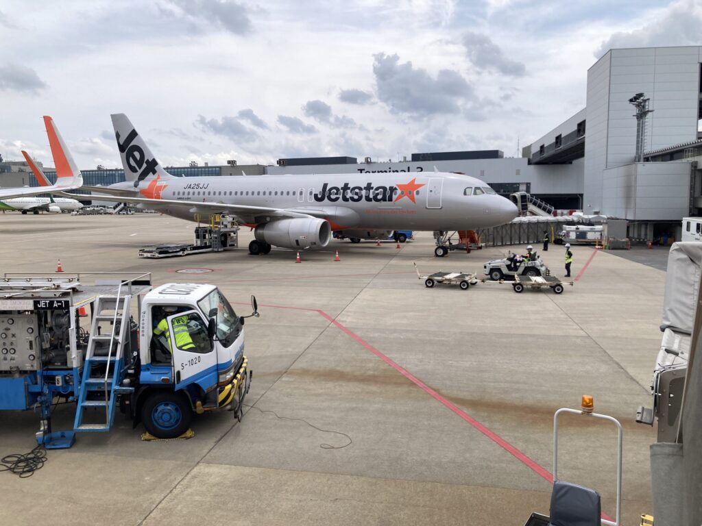 ジェットスターの飛行機